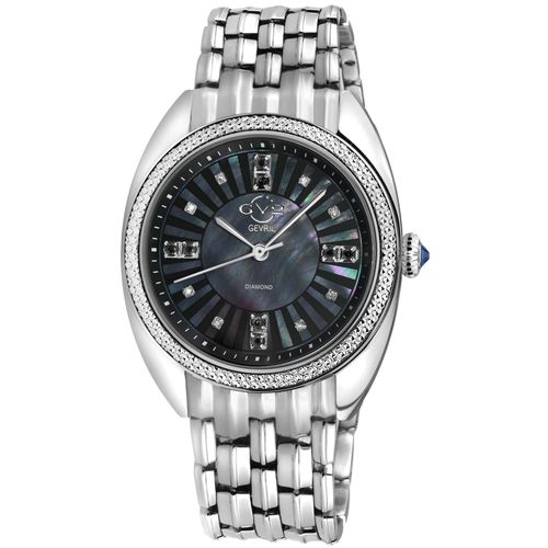 Womens Palermo Diamond , 316L Stainless Steel Case, MOP Black Dial, 316L Stainless Steel Bracelet Swiss Quartz Watch - - One Size - GV2 - Modalova