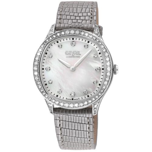 Womens Morcote Swiss Diamond 10241 Leather Swiss Quartz Watch - - One Size - Gevril - Modalova