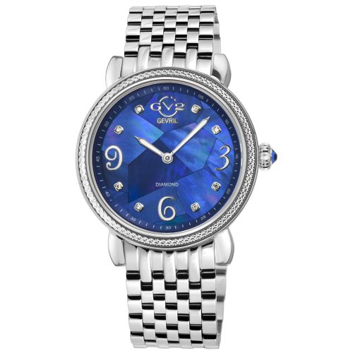Womens Ravenna 12613B Dark Blue MOP Dial Swiss Quartz Watch - - One Size - GV2 - Modalova