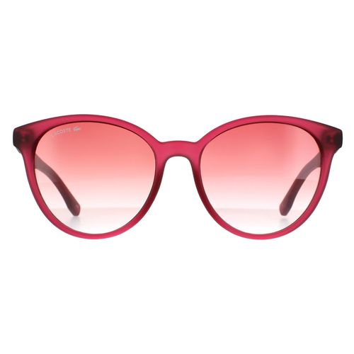 Womens Round Transparent Cyclamen Pink Gradient Sunglasses - - One Size - Lacoste - Modalova