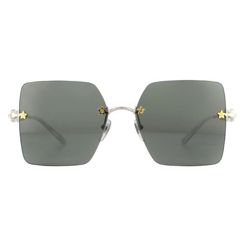Womens Rimless Silver Sunglasses - One Size - Gucci - Modalova