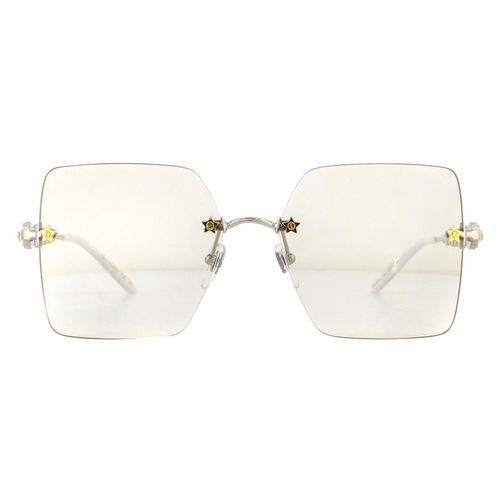Womens Rimless Silver Yellow Sunglasses - - One Size - Gucci - Modalova