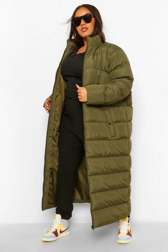 Womens Plus Maxi Longline Puffer Jacket - - 20 - boohoo - Modalova