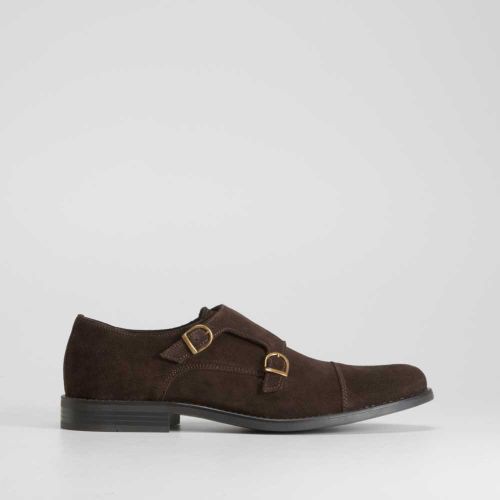 Zapato monk marrón piel - Talla: 45 - Fosco - Modalova