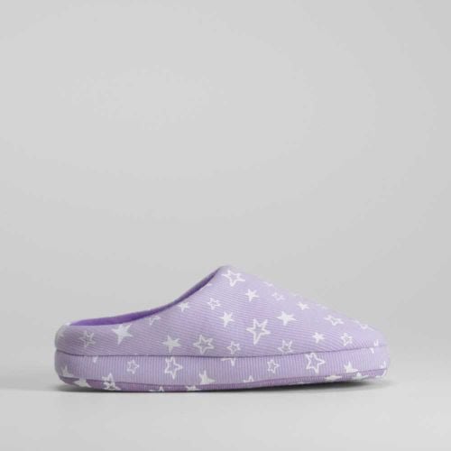 Zapatilla abierta morada y con estrellas - Talla: 33 - Olyne - Modalova