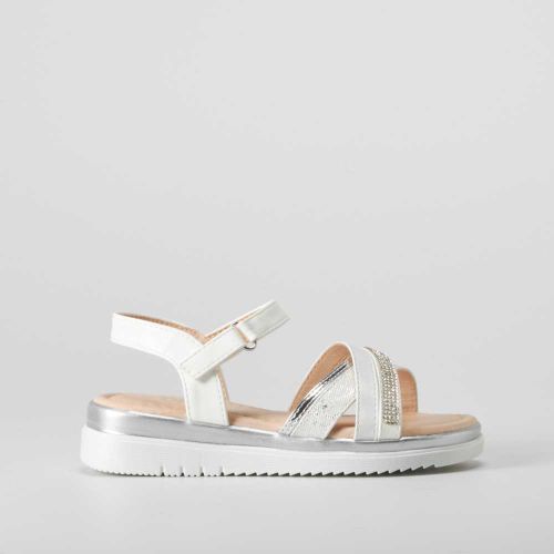 Sandalia de tiras brillo infantil blanca OH GIRL - Talla: 28 - Oh girl! - Modalova