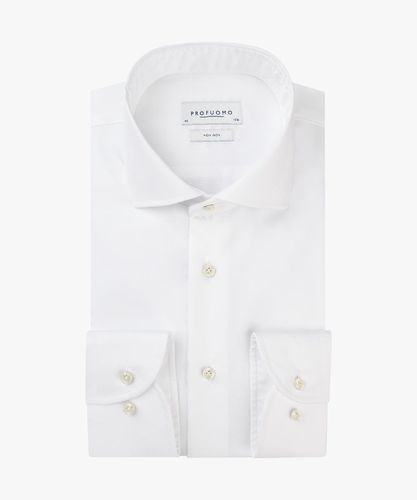 Weißes Hemd aus Twill Herren - Profuomo - Modalova