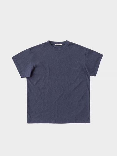 Milton Recycled Tee Bluemelange Men's Organic T-shirts Small Sustainable Clothing - Nudie Jeans - Modalova