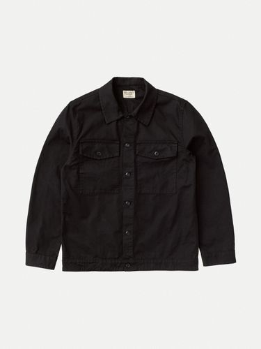 Colin Canvas Overshirt Black Men's Organic Jackets Small Sustainable Clothing - Nudie Jeans - Modalova