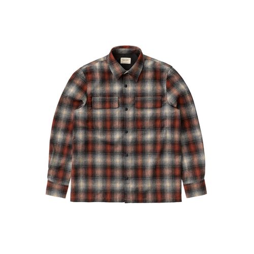 Sten Shadow Check Wool Poppy Men's Organic Shirts Small Sustainable Clothing - Nudie Jeans - Modalova