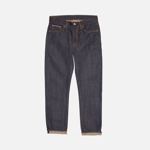 Gritty Jackson Dry Selvage Mid Waist Regular Straight Fit Organic Selvedge Jeans W36/L34 Sustainable Denim - Nudie Jeans - Modalova