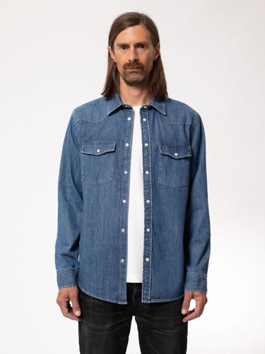George Classic Indigo Denim Shirt Men's Organic Shirts Small Sustainable Clothing - Nudie Jeans - Modalova