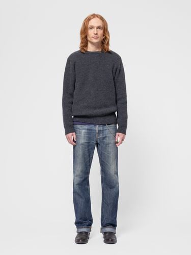 August Rib Wool Sweater Antracitemelange Men's Organic Knits X Small Sustainable Clothing - Nudie Jeans - Modalova