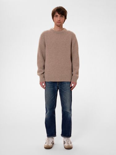 August Rib Wool Sweater Oat Men's Organic Knits Small Sustainable Clothing - Nudie Jeans - Modalova