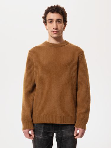 August Rib Wool Oak Men's Organic Knits X Small Sustainable Clothing - Nudie Jeans - Modalova