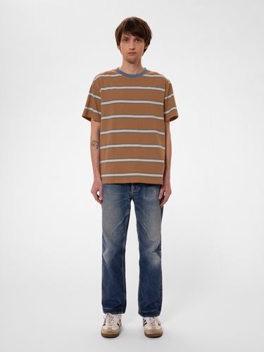 Leffe 90s Stripe T-Shirt Tobacco Men's Organic T-shirts Medium Sustainable Clothing - Nudie Jeans - Modalova