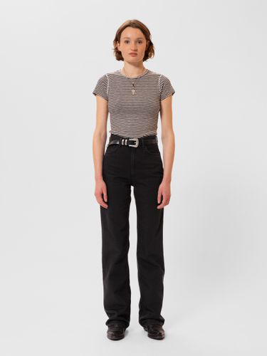Eve Striped Slub T-Shirt Ecru/Black Women's Organic T-shirts X Small Sustainable Clothing - Nudie Jeans - Modalova
