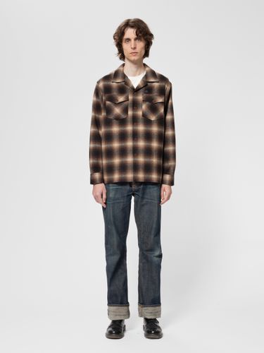 Vincent Shadow Check Shirt /Beige Men's Organic Shirts Small Sustainable Clothing - Nudie Jeans - Modalova