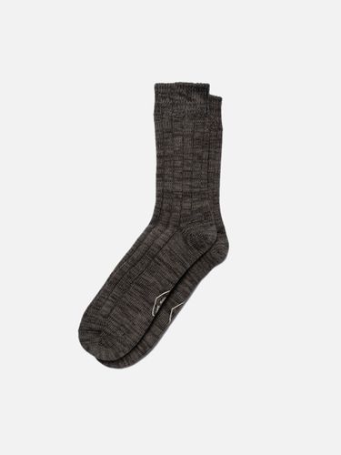 Men Rib Socks Antracite Men's Organic Socks One Size Sustainable Clothing - Nudie Jeans - Modalova