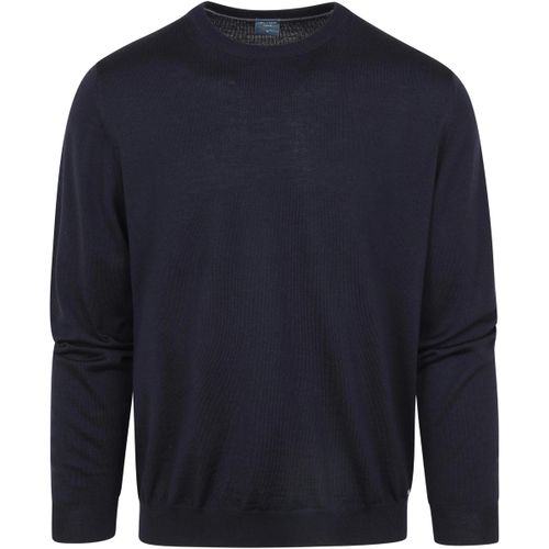 Sweat-shirt Pull Col Rond Wool Bleu Foncé - Olymp - Modalova