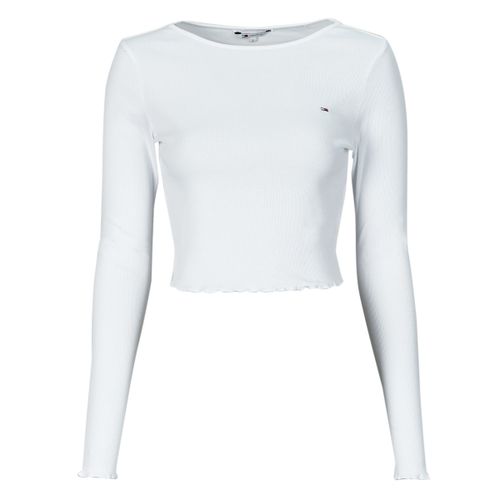 T-shirt TJW RUCHE RIB TOP LS - Tommy Jeans - Modalova