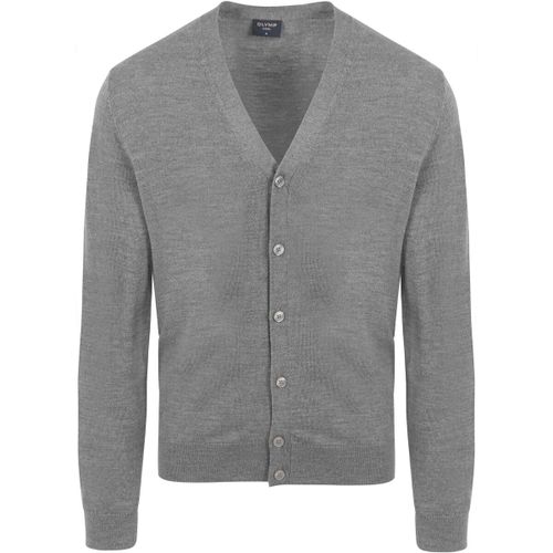 Gilet Olymp Cardigan Laine Gris - Olymp - Modalova