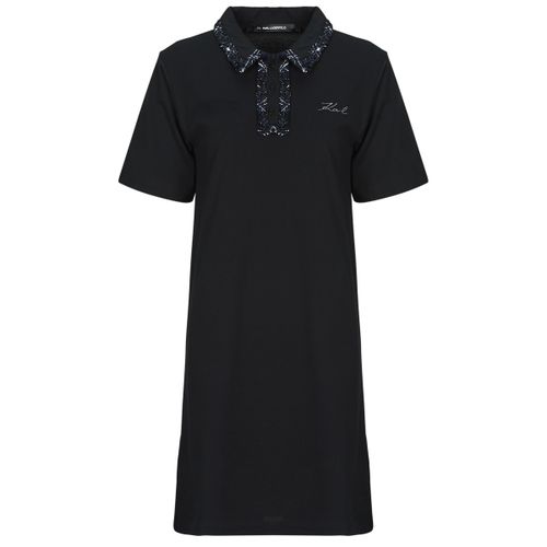 Robe courte BOUCLE MIX POLO DRESS - Karl Lagerfeld - Modalova