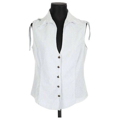 Blouses Versace Top en coton bleu - Versace - Modalova