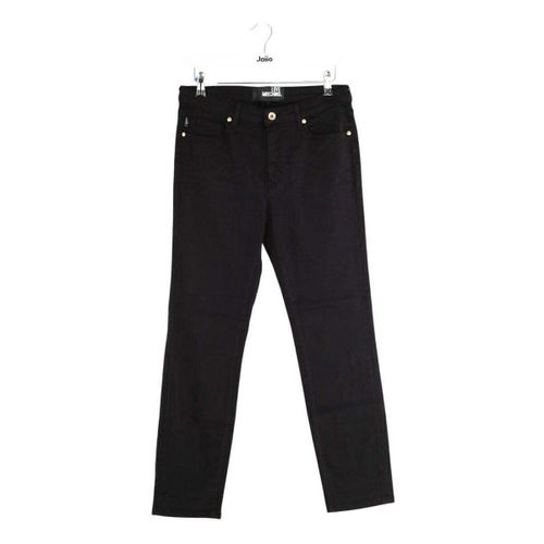 Jeans Jean slim en coton noir - Moschino - Modalova
