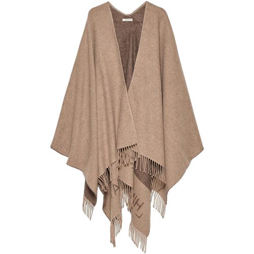 Sweat-shirt Poncho In Maglieria Con Frange E Logo Jacquard - Hinnominate - Modalova