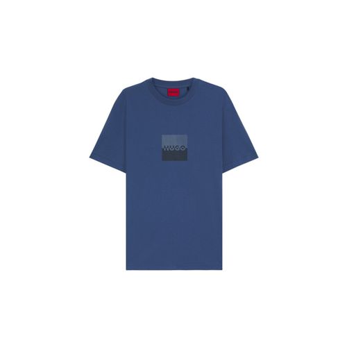 T-shirt T-shirt imprimé d'un logo fendu Dusplit Bleu - BOSS - Modalova