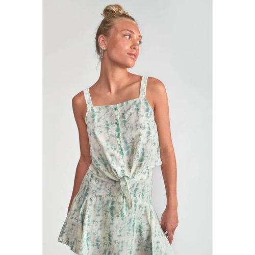 Blouses Top court joanigi tie and dye vert d'eau - Le Temps des Cerises - Modalova