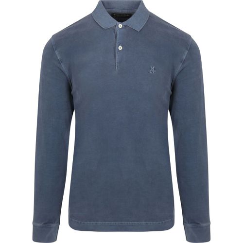 Polo Longsleeve Polo Bleu Foncé - Marc O'Polo - Modalova