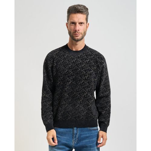 Pull Pull avec logo all-over - EAX - Modalova