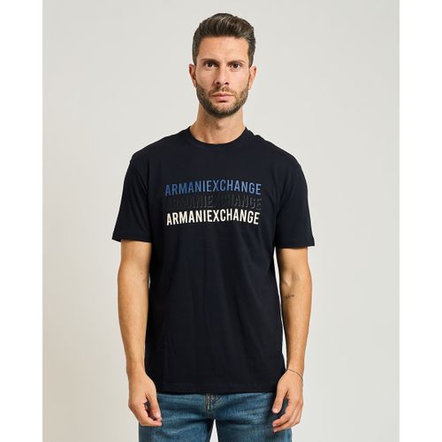 T-shirt T-shirt col rond avec imprimé - EAX - Modalova