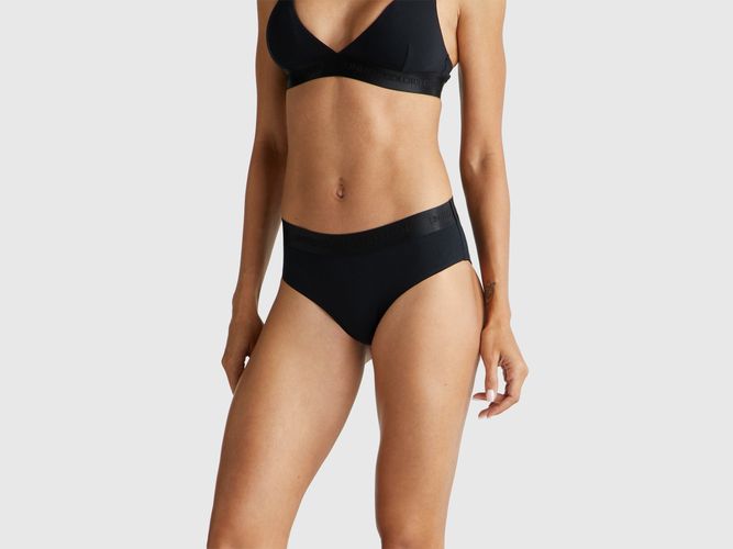 Benetton, Slip Taille Haute En Coton Stretch, Taille: L, Noir - United Colors of Benetton - Modalova