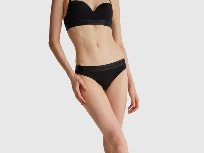 Benetton, Slip En Coton Extensible, Taille: L, Noir - United Colors of Benetton - Modalova