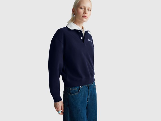 Benetton, Polo Sweat-shirt Coupe Confortable, Taille: L, Bleu Foncé - United Colors of Benetton - Modalova