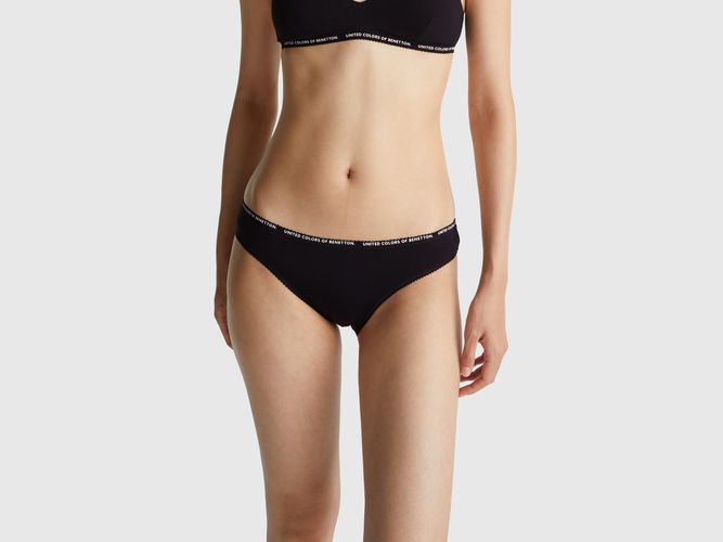 Benetton, Slip En Coton Extensible, Taille: L, Noir - United Colors of Benetton - Modalova