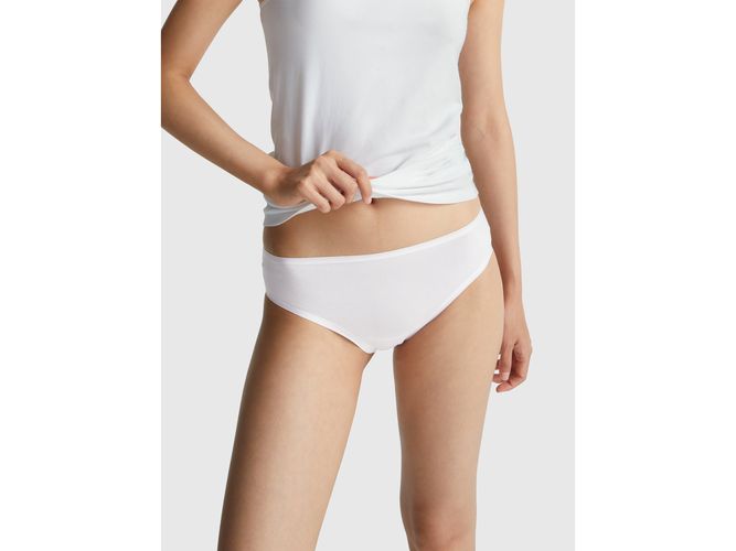 Benetton, Slip En Coton Extensible, Taille: L, Blanc - United Colors of Benetton - Modalova