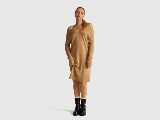 Benetton, Robe Midi En Laine Mélangée, Taille: L, - United Colors of Benetton - Modalova