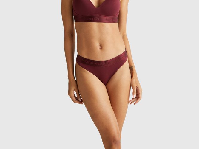 Benetton, Slip En Coton Extensible, Taille: L, Bordeaux - United Colors of Benetton - Modalova