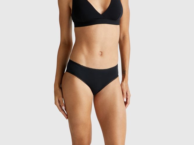 Benetton, Slip Extensible En Modal Tencel, Taille: L, Noir - United Colors of Benetton - Modalova