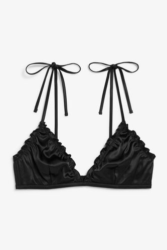 Bralette Aus Satin Mit Bindebändern - Monki - Modalova