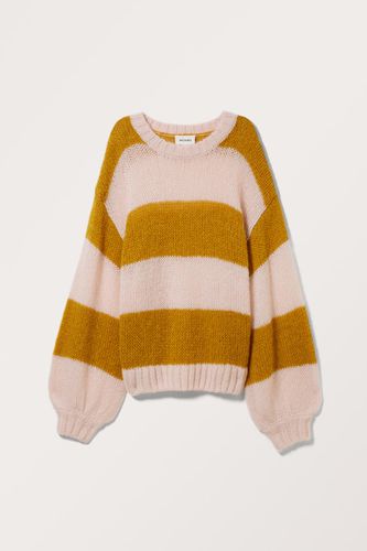 Transparenter Oversized-Strickpullover - Rosa Gelb Mehrfarbig - Monki - Modalova