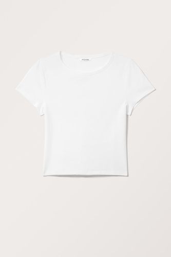 Bauchfreies, Körperbetontes Baumwoll-T-Shirt - Monki - Modalova