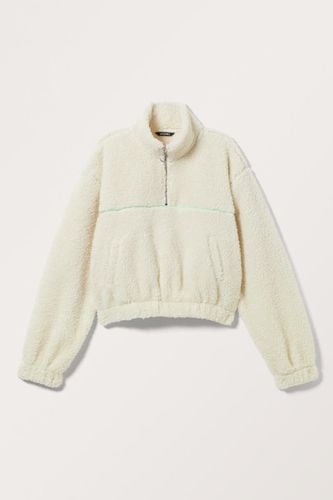 Oversized-Flauschpullover Mit Half-Zip - Weiß - Monki - Modalova