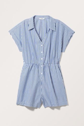 Kurzärmliger Playsuit Aus Popeline - Weiß Mehrfarbig - Monki - Modalova