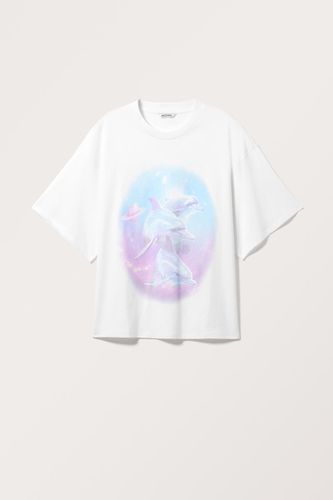 Oversized T-Shirt Im Washed-Look - Weiß - Monki - Modalova