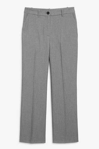 Halbhohe Elegante Hose Mit Geradem Bein - Grau - Monki - Modalova